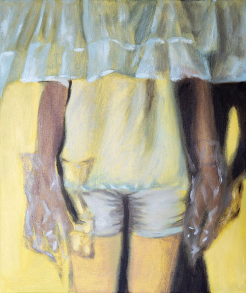 "A readymade handshake" by artist - oil on canvas