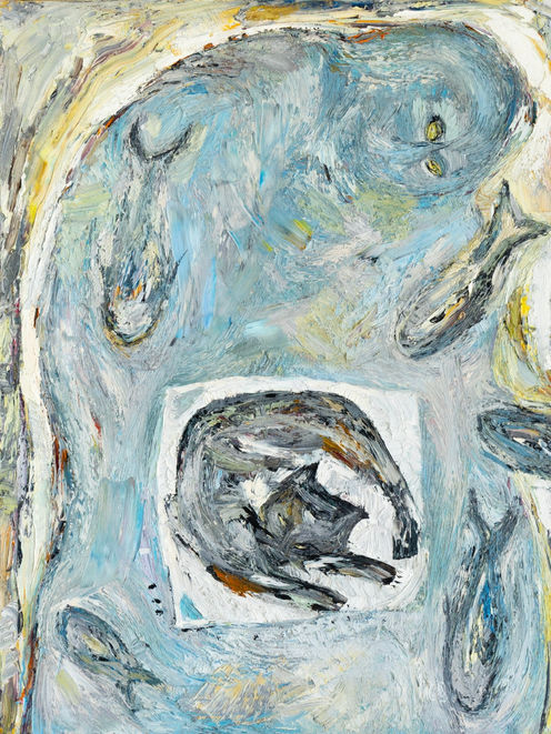 "Kattenland" by Doina Mindrean - oil on canvas, artist framed