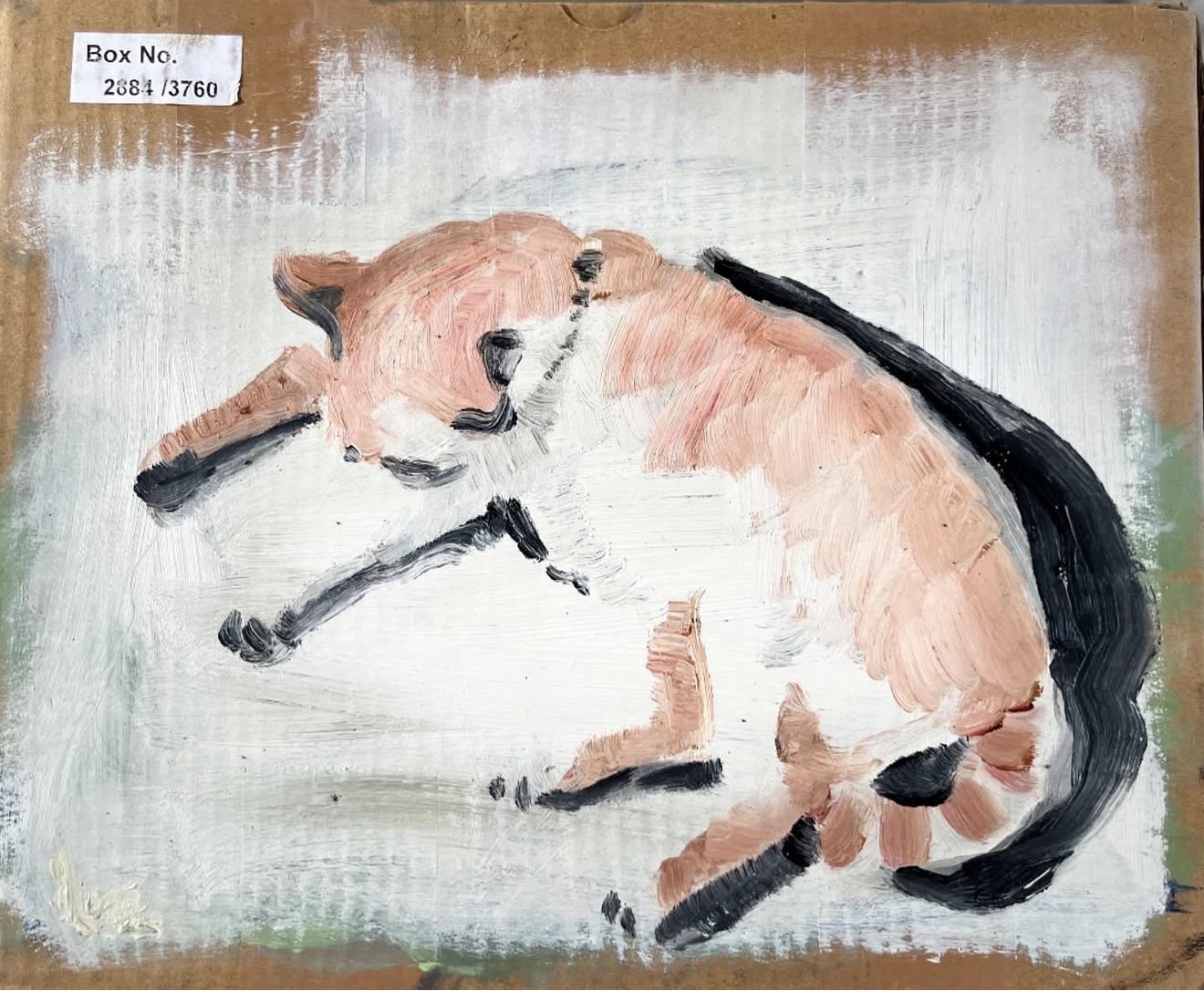 "Chat Box" by artist - acrylic on cardboard