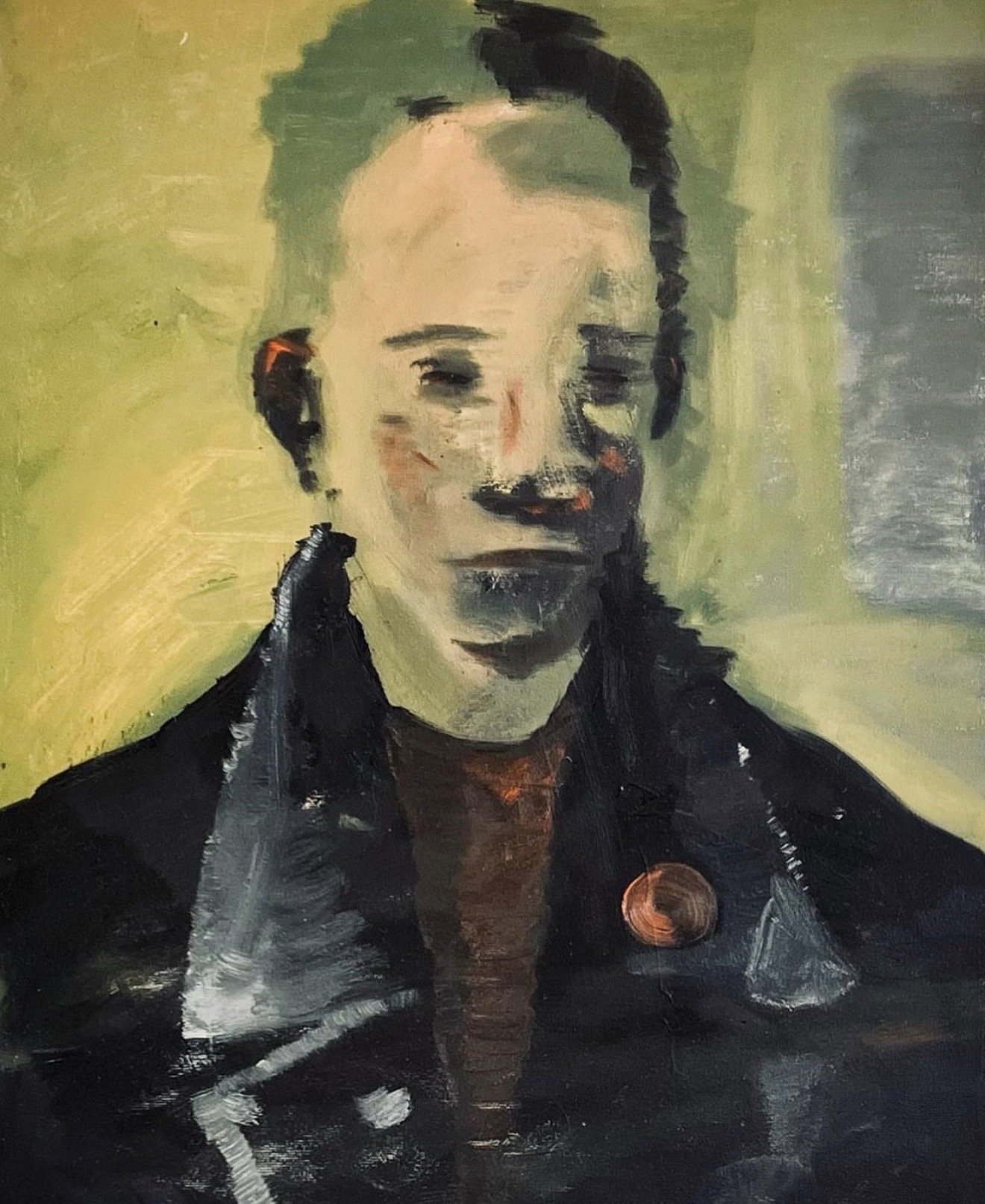"Portret" by artist - acrylic on canvas