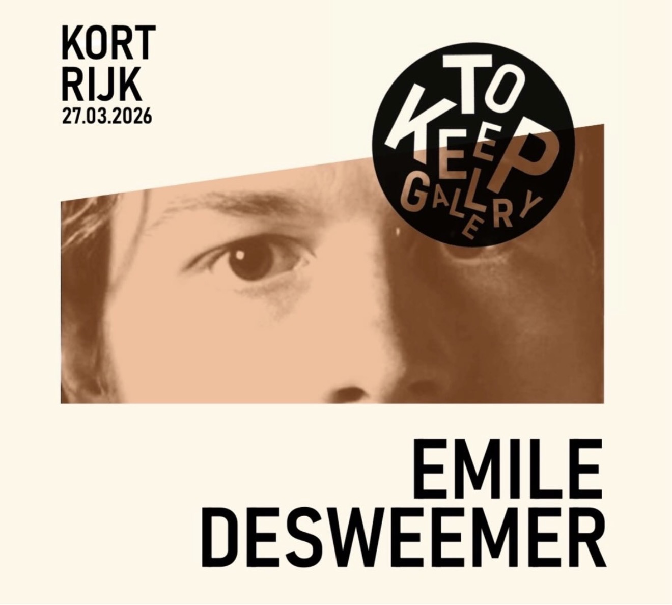 Portrait of Emile Desweemer, contemporary artist at To Keep Gallery