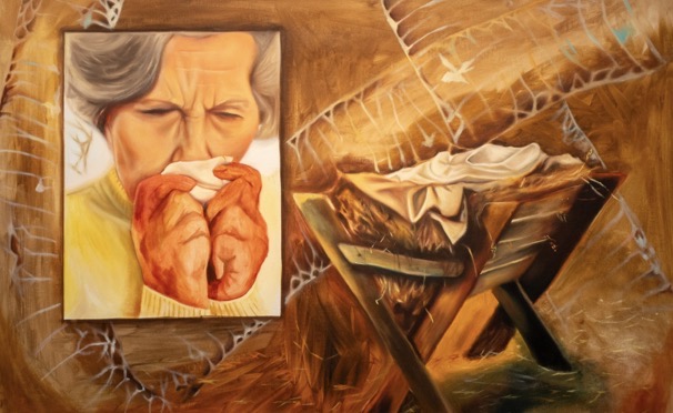 "These Changes Are A Martyr" - oil on canvas artwork by Emile Desweemer, 2026