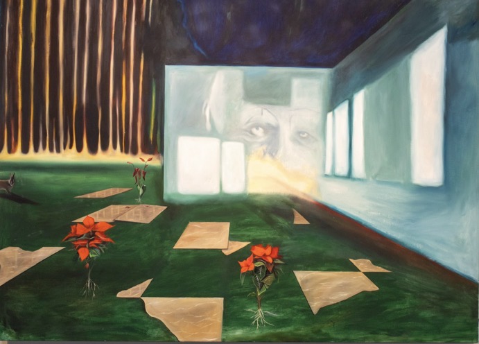 "Between The Permanent And The Temporary" - oil on canvas artwork by Emile Desweemer, 2026