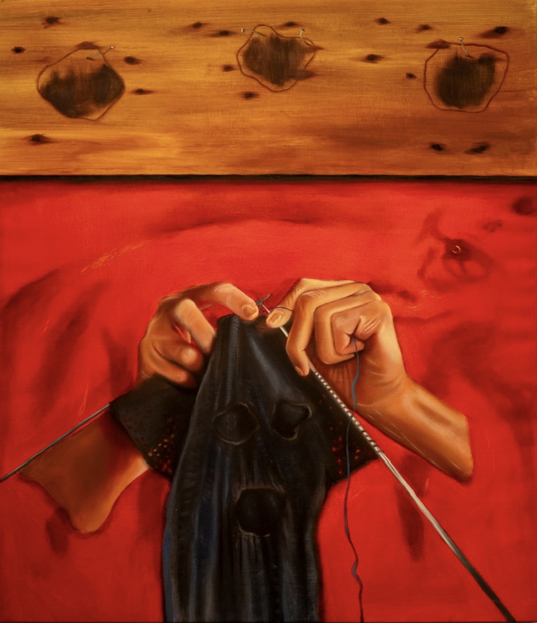 "From Lies To Ashes, From Cherising To Disillusionment" - oil on canvas artwork by Emile Desweemer, 2026