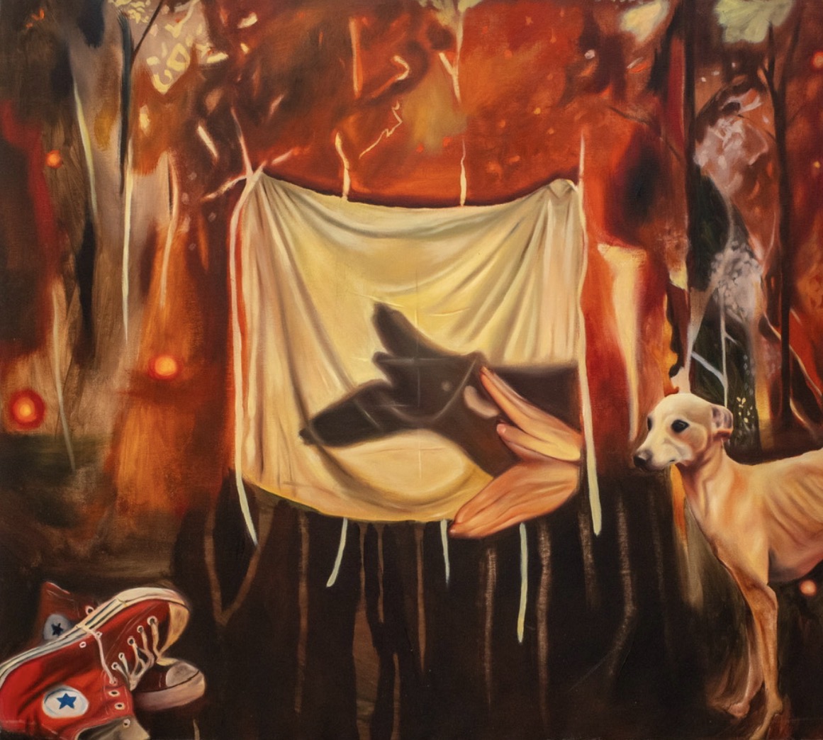 "There's A Comfort In This Absence You Left Behind" - oil on canvas artwork by Emile Desweemer, 2026