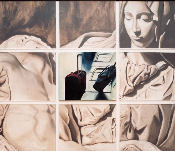 "Le Voyageur" - oil on panel artwork by Emile Desweemer, 2026