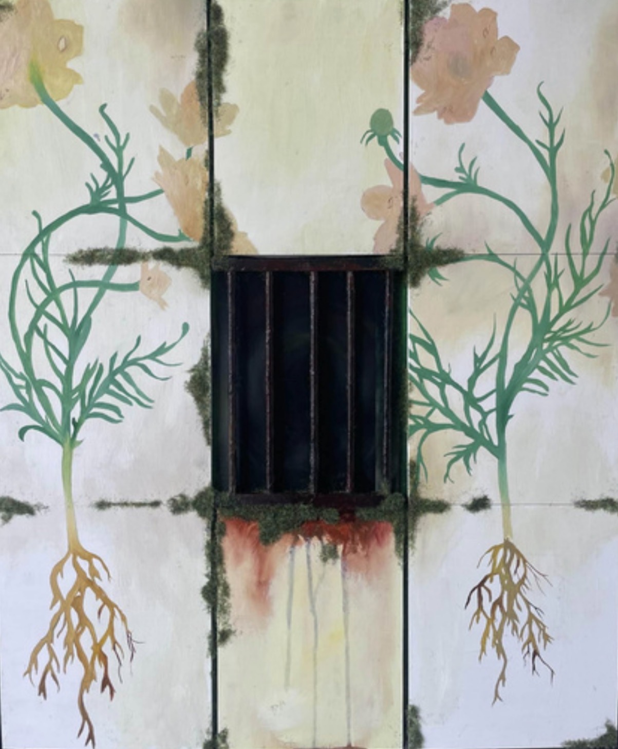 "Au Fond" - oil on panel artwork by Emile Desweemer, 2026