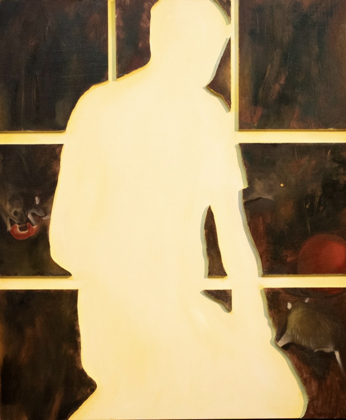 "The Grounding, This Duality - Home" - oil on panel artwork by Emile Desweemer, 2026