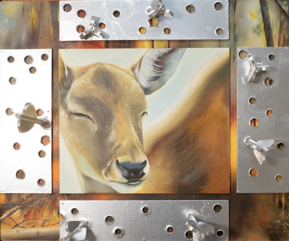 "The Flood" - oil on panel artwork by Emile Desweemer, 2026